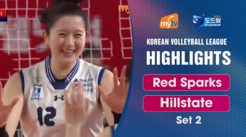 Red Sparks vs Hillstate set 2 - Korean Volleyball League 23/2024