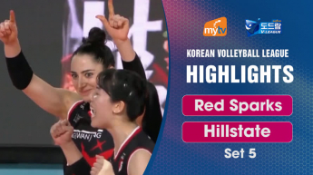 Red Sparks vs Hillstate set 5 - Korean Volleyball League 23/2024