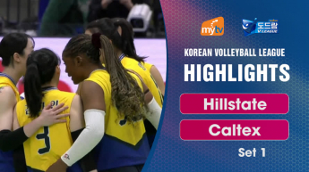 Hillstate vs Caltex set 1 - Korean Volleyball League 23/2024